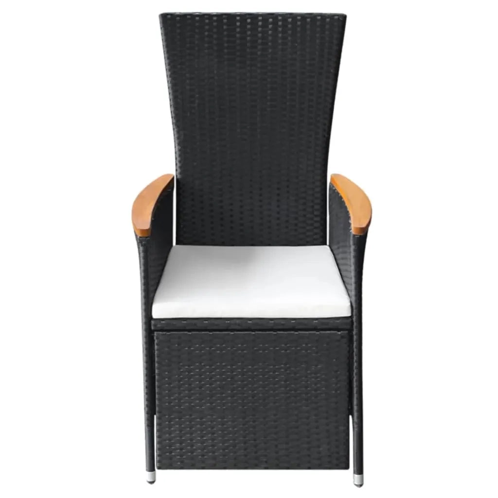 Set Mobili da Pranzo per Giardino 5 pz Nero 3068760