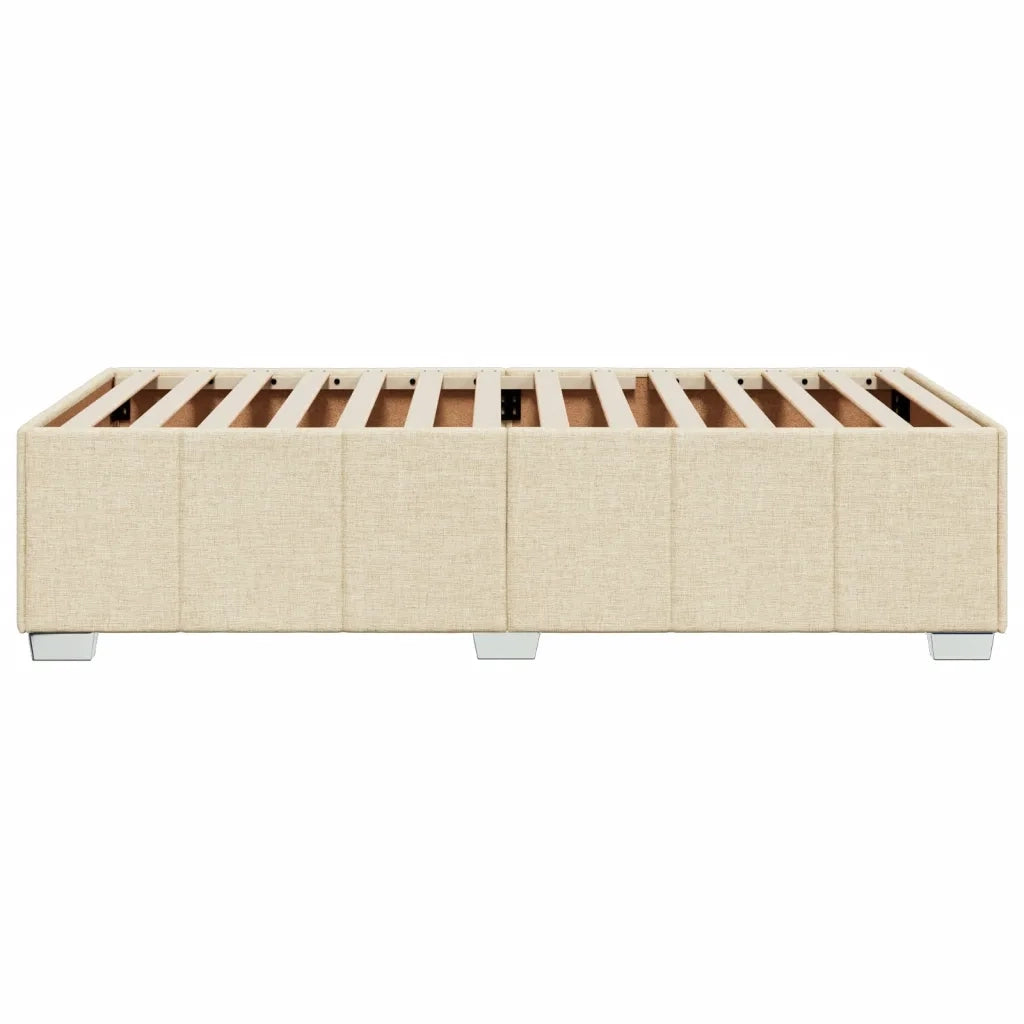 vidaXL Giroletto senza Materasso Crema 90x190 cm in Tessuto