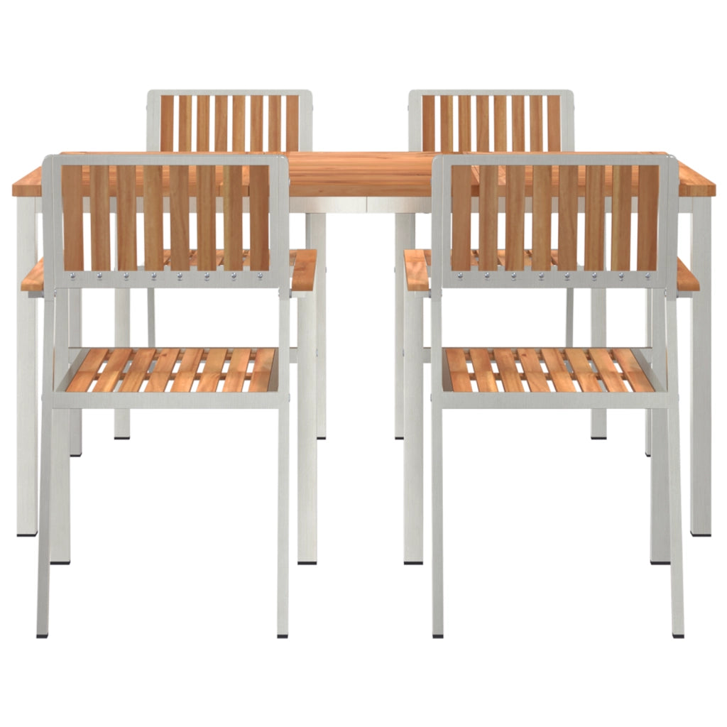 Set pranzo giardino  5 pezzi in legno massello di teak