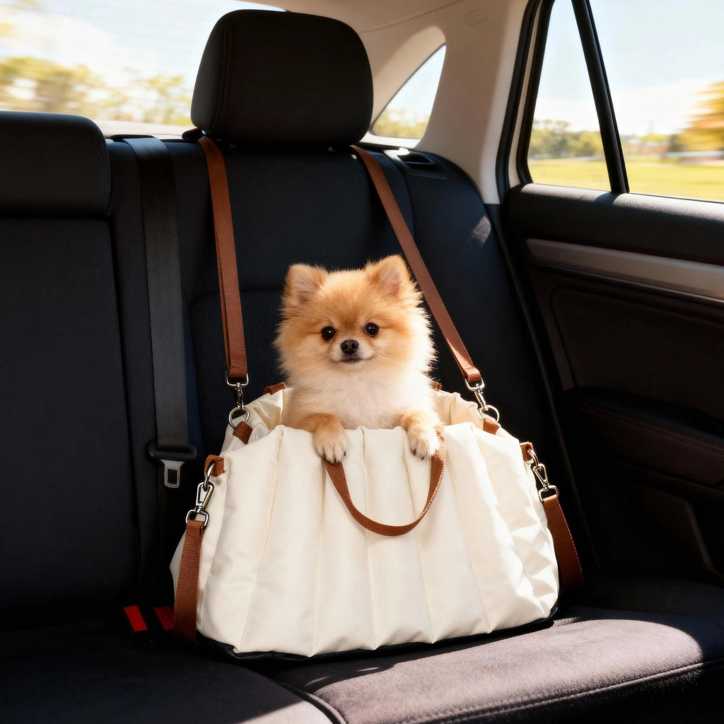 Cuscino Auto per Cani Piccoli ¨C zephmum ¨C Fino a 5 kg con Cinturone di Sicurezza