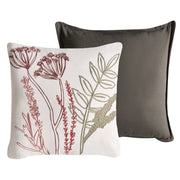 Set di 2 cuscini decorativi in tessuto di cotone bianco e verde con motivo floreale 45 x 45 cm