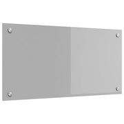 Paraschizzi da cucina moderno ed elegante 80 x 40 cm facile da installare e resistente al calore realizzato in vetro temperato grigio chiaro 02_0058441