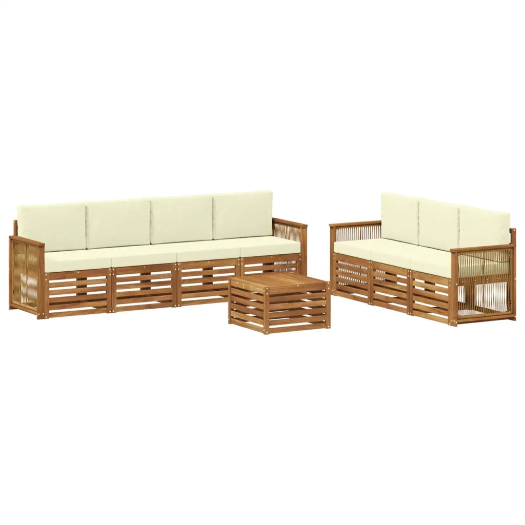 Set divani 8 pz Legno di Acacia Massello 3384116