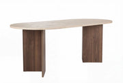 Tavolo da pranzo in legno "Sabella" - 200 x 90 x 75 cm - Travertino