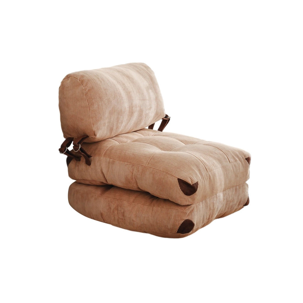 Poltrona-letto in tessuto "Fold" - 80 x 60 x 70 cm - Marrone