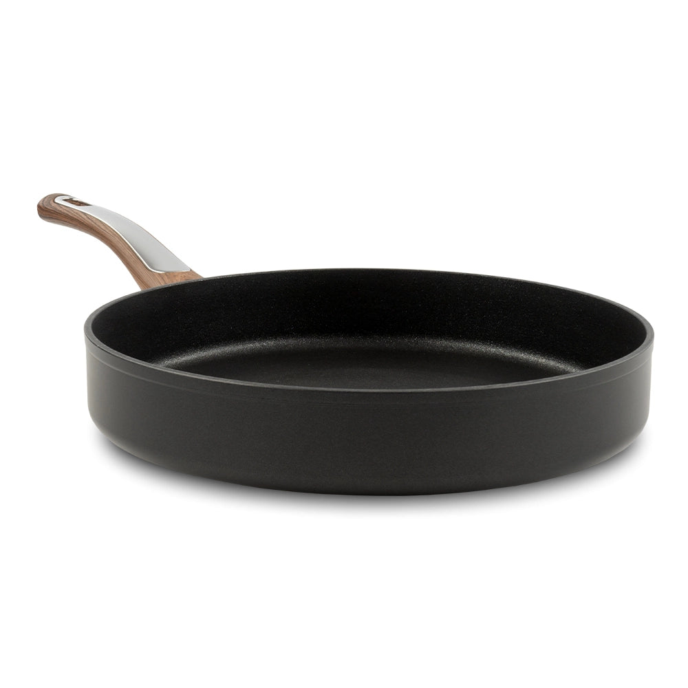 Padella Elegance Wood 28 cm doppio fondo acciaio inox, manico Soft touch