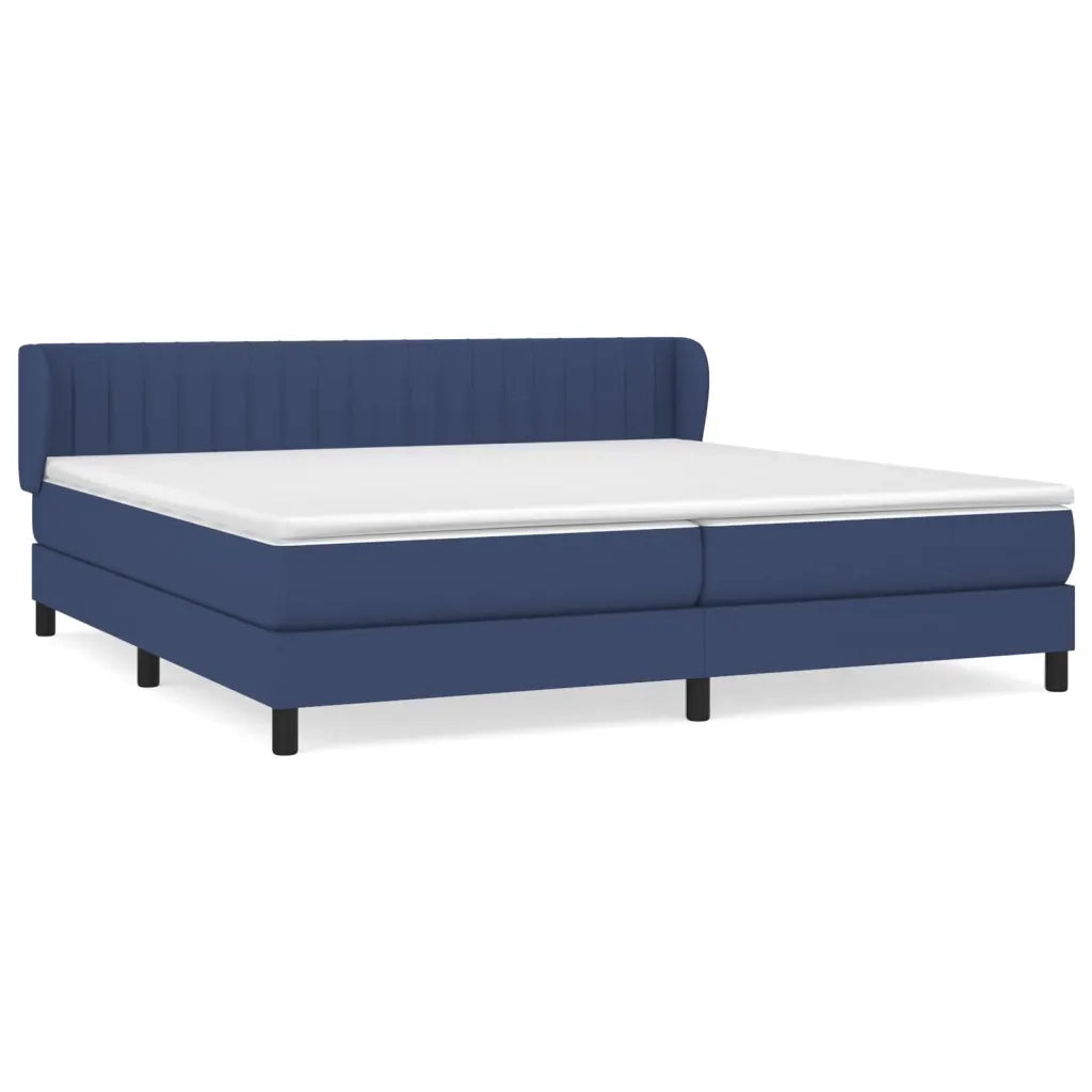 Giroletto a Molle con Materasso Blu 200x200 cm in Tessuto 3126435
