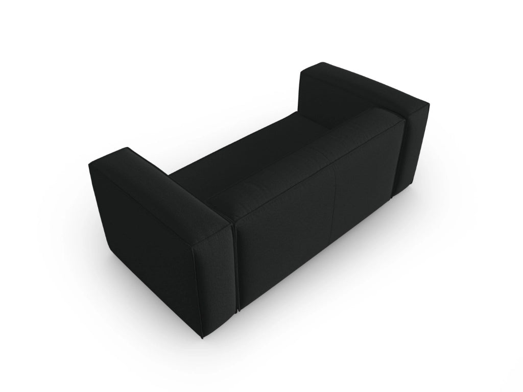 Cosmopolitan Design - Divano "Mackay" 2 posti in velluto strutturato antracite 