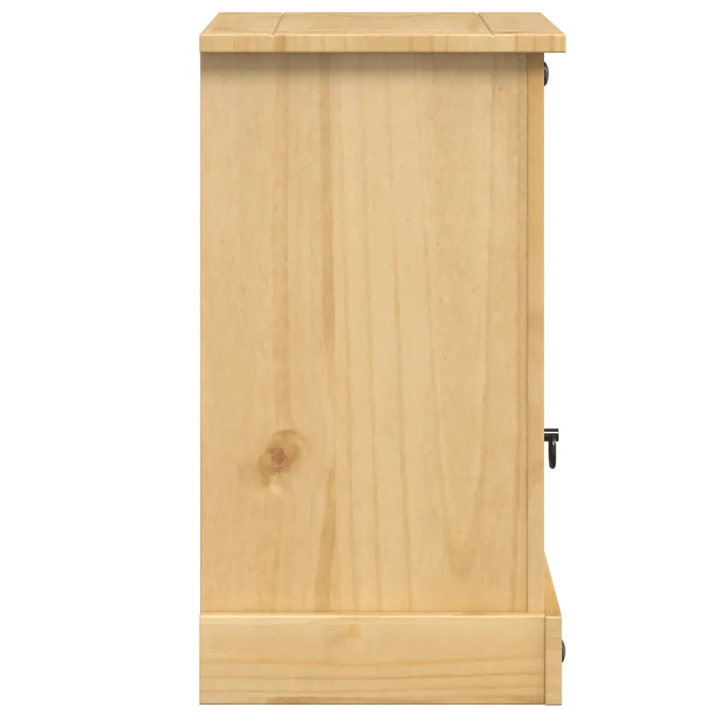 Comodino-Tavolino da notte Corona 45x35x64 cm in Legno Massello di Pino 747218