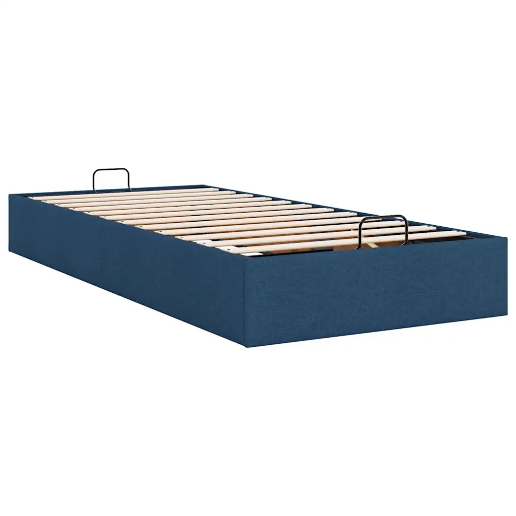 Struttura Letto Pouf senza Materasso Blu 90x190 cm in Tessuto 3310846