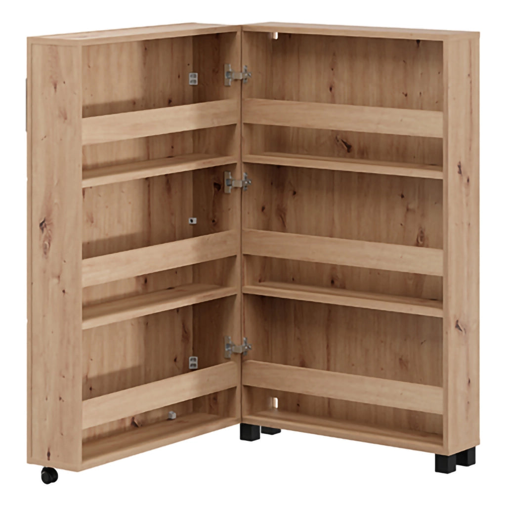 Mobile Portascarpe Porvoo, Scarpiera 6 Ripiani, 68x33x113h cm Marrone Rovere Nodi