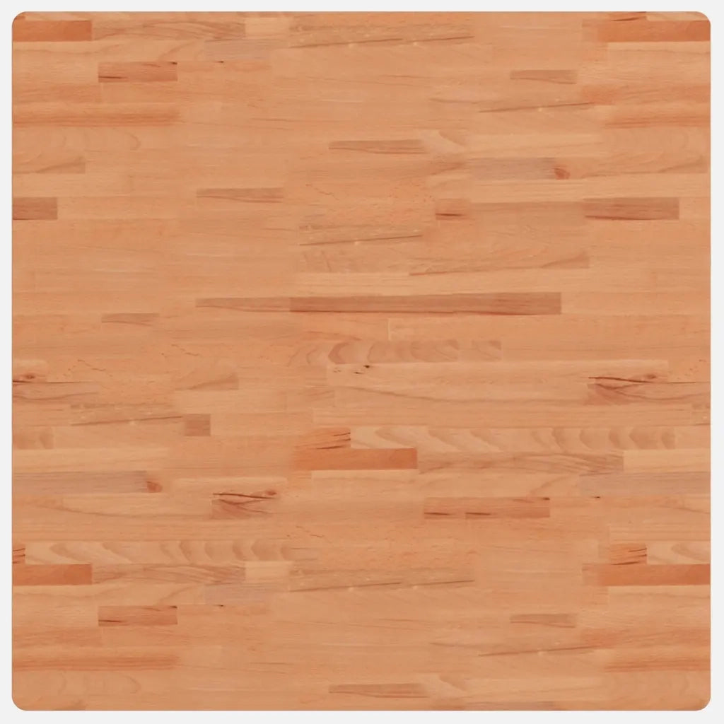 Piano per Tavolo 90x90x4 cm Quadrato Legno Massello di Faggio