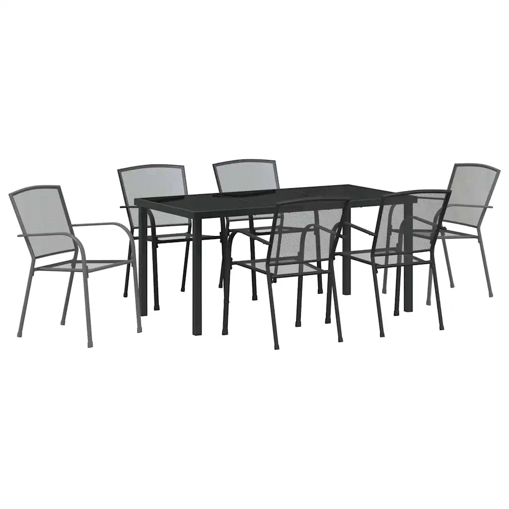 Set da Pranzo per Giardino 7 pcs Antracite 3379286