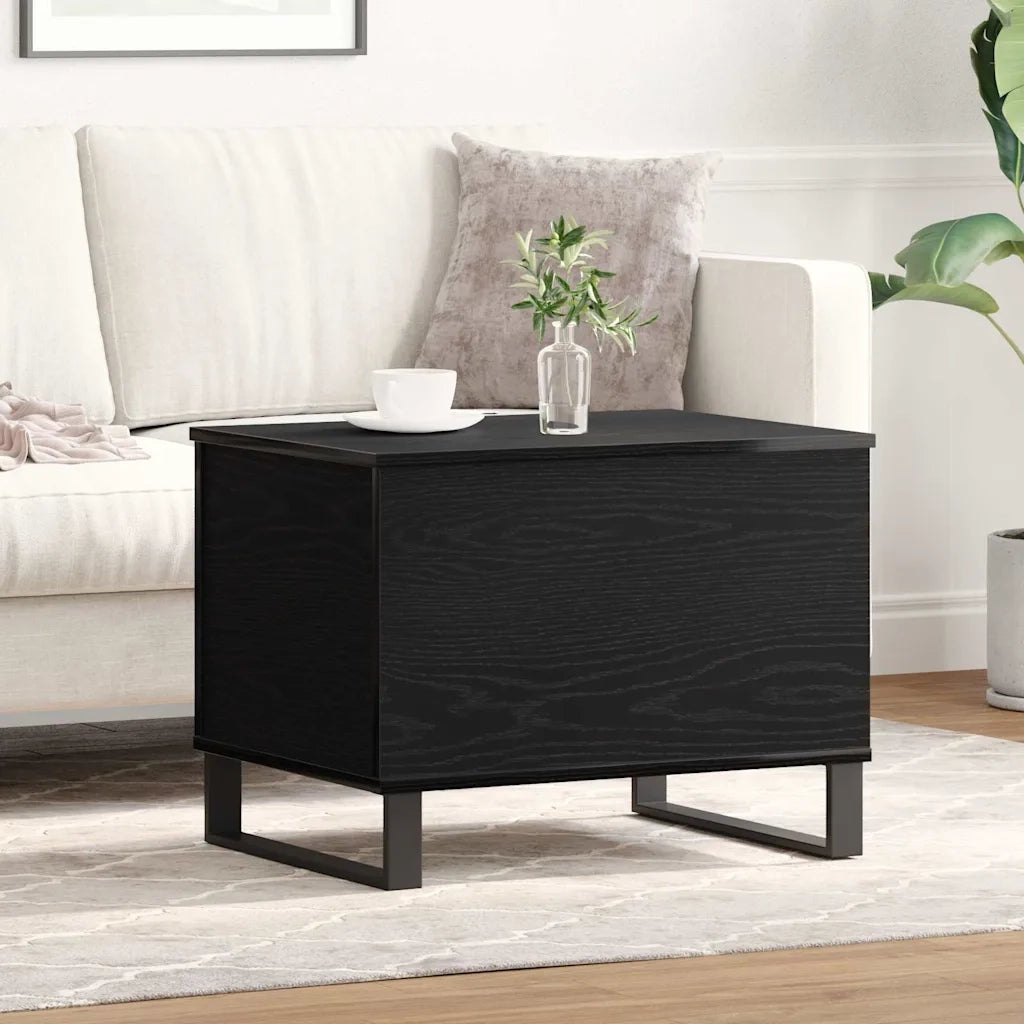 Tavolino da Salotto-Tavolino da soggiorno-Tavolo Rovere Nero 60 x 44,5 x 45 cm 176014