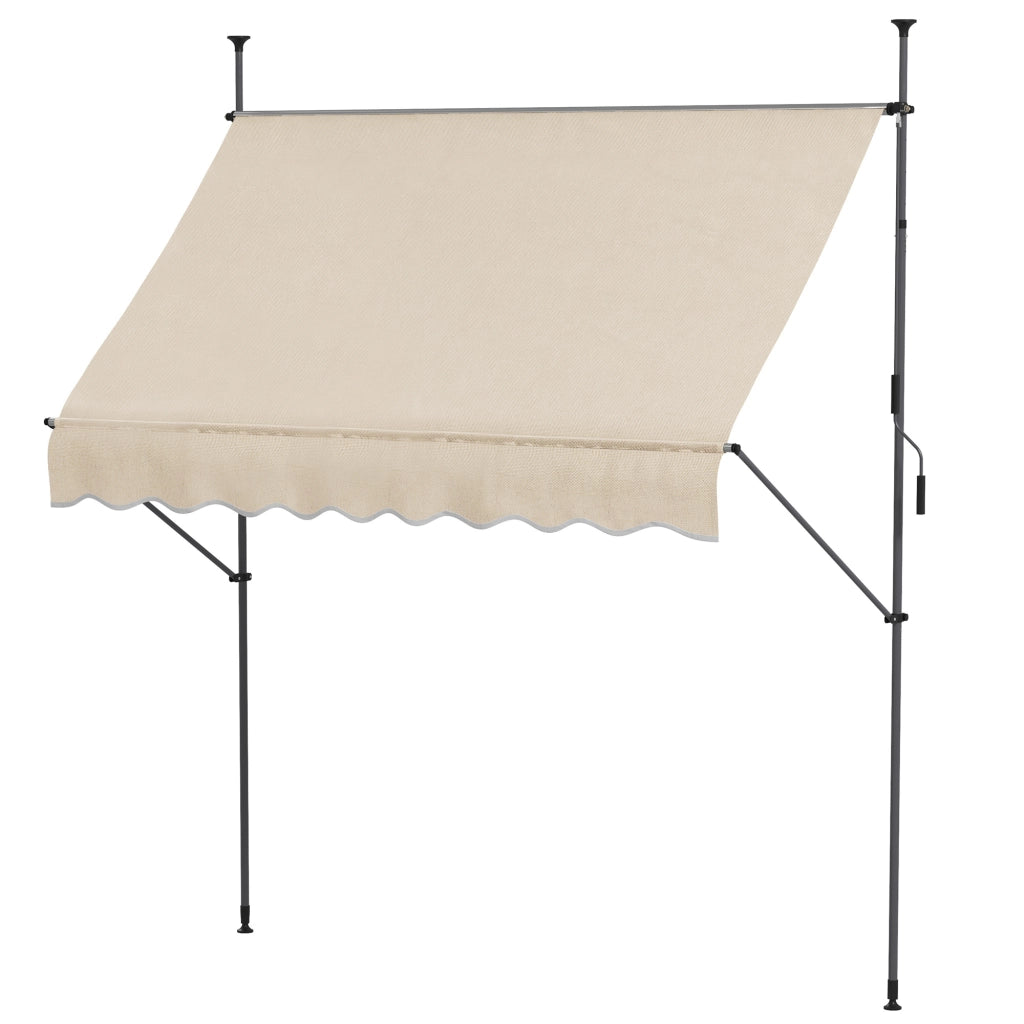 Tenda da sole retrattile manuale 2.5x1.2m ¨C zephmum ¨C metallo sabbia