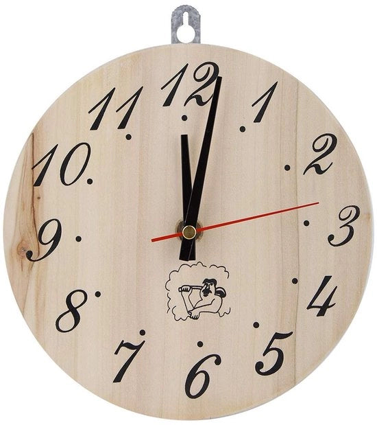 Orologio decorativo per sauna da parete per accessori di sauna, orologio per sauna, arredamento per la zona sauna, con imballaggio riutilizzabile