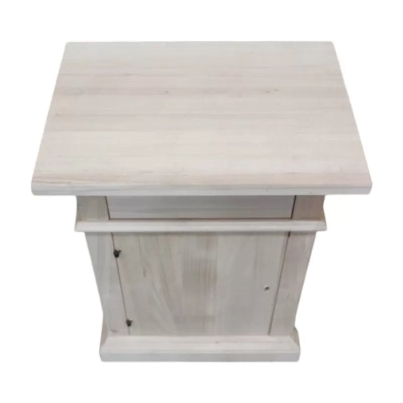 comodino classico 1 cassetto 1 porta legno grezzo 51x37x67 (531) - Mobili 2G