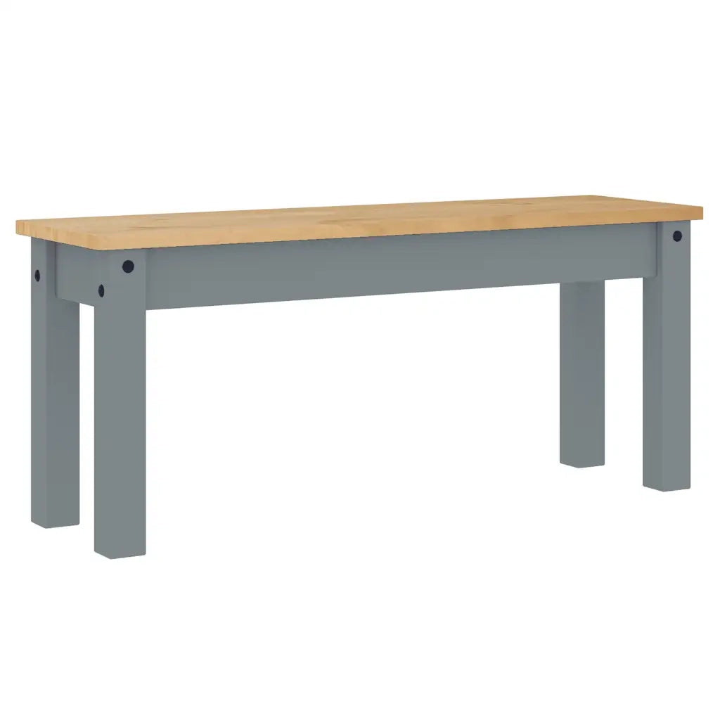 Set da Pranzo 3 pz Panama Grigio in Legno Massello di Pino 3345183