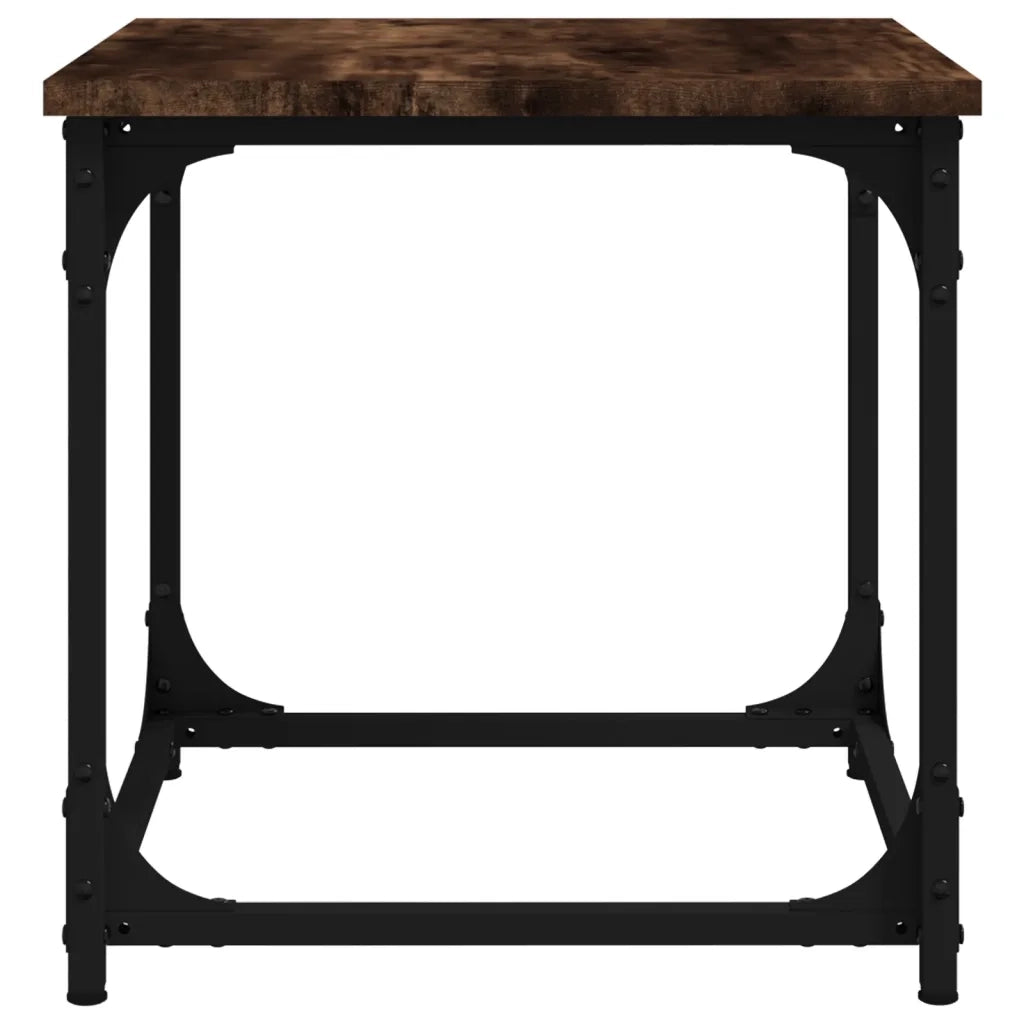 Tavolino da Salotto Rovere Fumo 40x40x40cm in Legno Multistrato 823289
