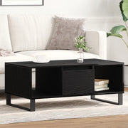 Tavolino da caffÃ¨  Nero Rovere 90x50x36,5 cm Legno ingegnerizzato