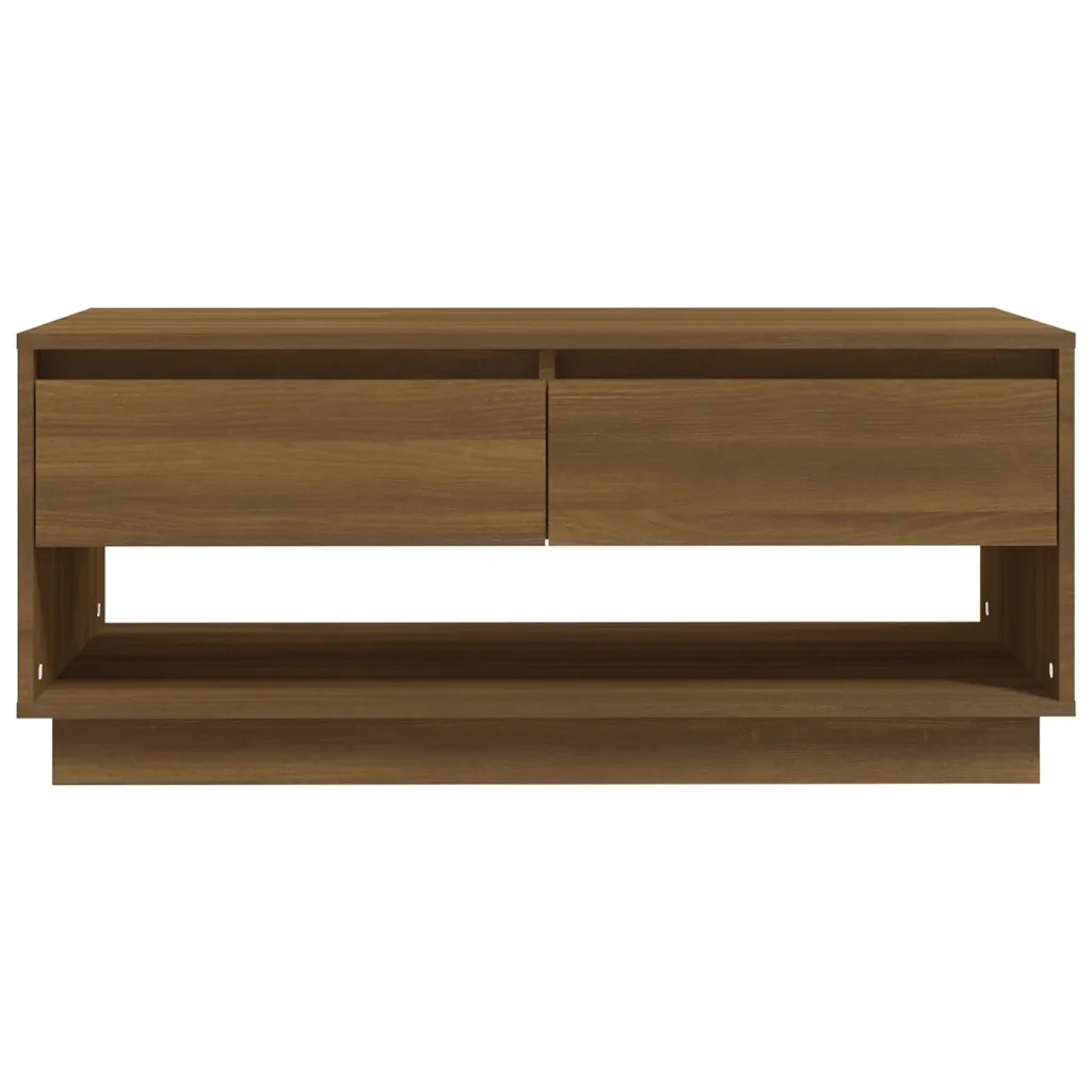 Tavolino da Salotto Marrone Rovere 102,5x55x44 cm in Truciolato 812980