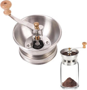 Mulinello per caffè - Chiusura manuale per contenitori con collo ampio, maniglie in acciaio inox e ceramica, ideale per campeggiatori e baristi casalinghi