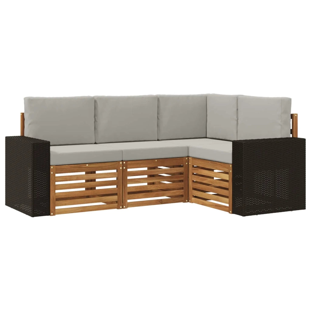 Set di divani da esterno 4 pz Poliestere 3384302