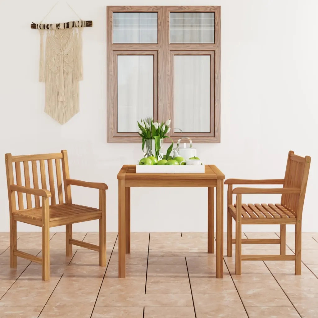 Set da Pranzo per Esterni 3 pz in Legno Massello di Teak cod mxl 41844