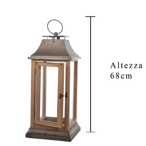 Lanterna in Metallo con Manico H 68 cm