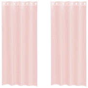 Tende in Voile con Occhielli 2 pz Rosa Chiaro 140x245 cm