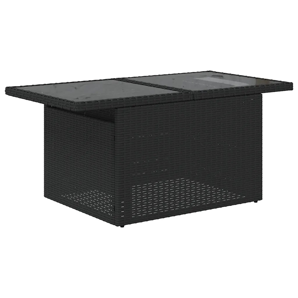Set Divano da Giardino 6 pz con Cuscini Nero in Polyrattan 3267886