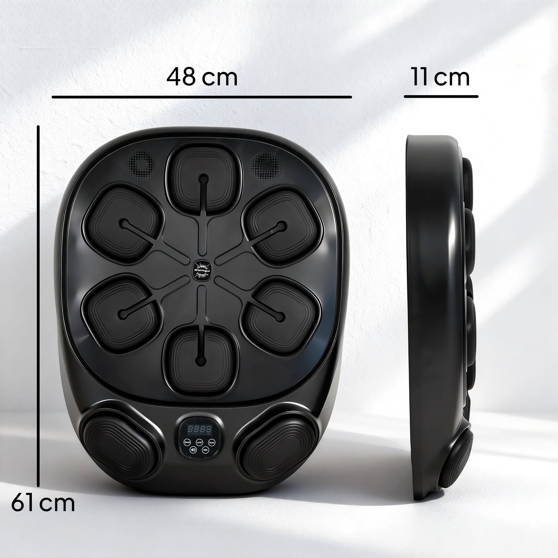 Macchina da Boxe a Parete con 9 Modalità Luci LED e Connessione Bluetooth 61x48x11 cm Nero