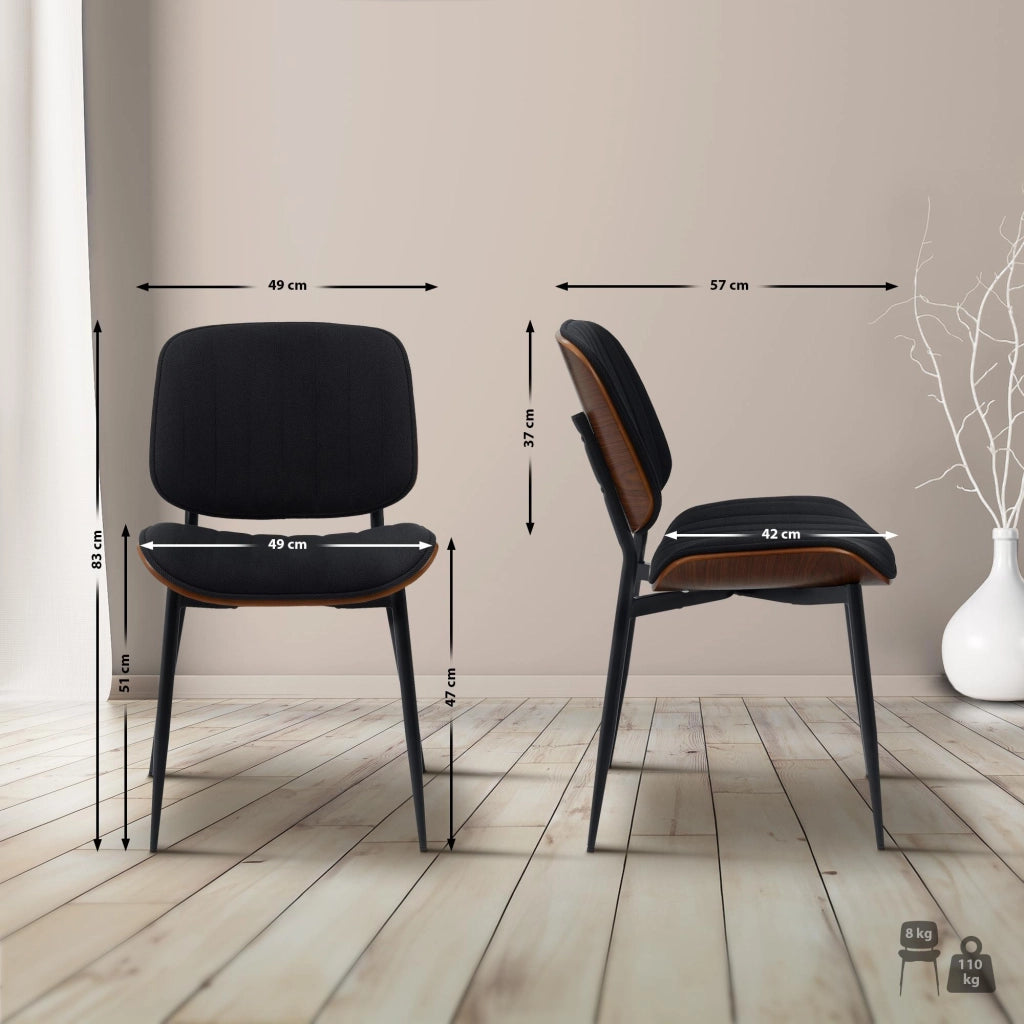 Sedia visitatore tessuto Tiffin 3