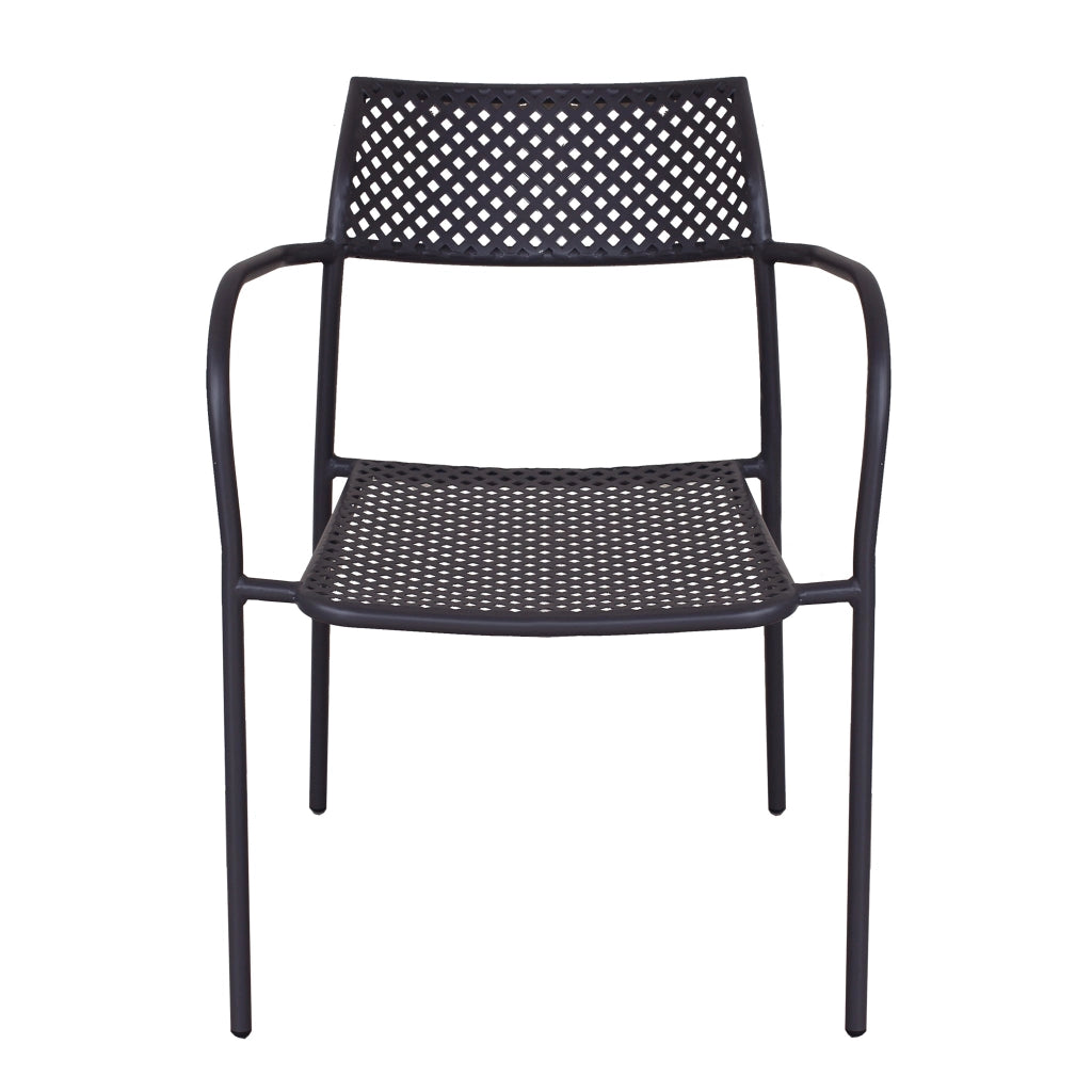 Poltrona da Giardino Impilabile in Acciaio cm 56x56x78 - MATHEW