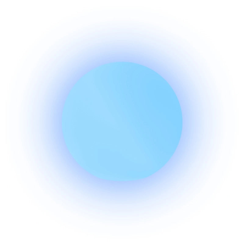 Lampada sfera di design Ø50 in polimero luce blu per interno ed esterno - Made in Italy - Monacis