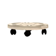 PEDANA C/RUOTE DOLLY HOME D 30 CM ECRU