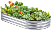 Vaso per Piante Elevato - Vaso per Fiori - Acciaio Inox - Argento - 180x90x30cm - Inclusi Accessori