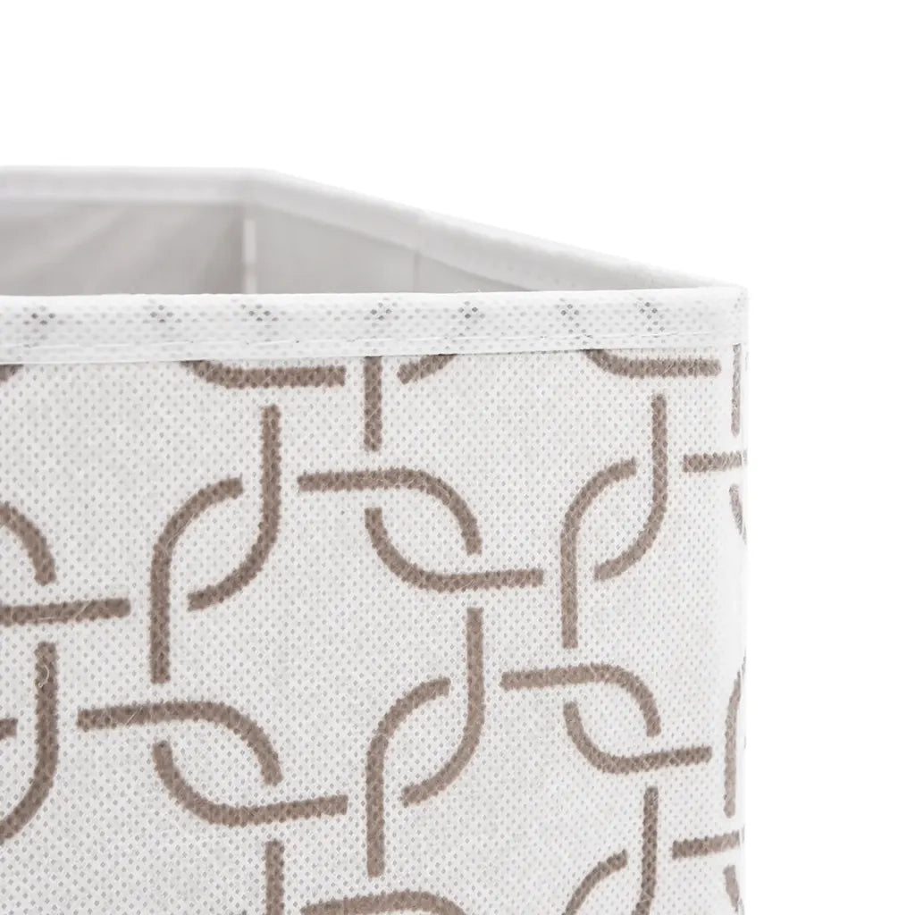 vidaXL Scatole Portaoggetti 4 pz Crema 32x32x32 cm Tessuto non Tessuto