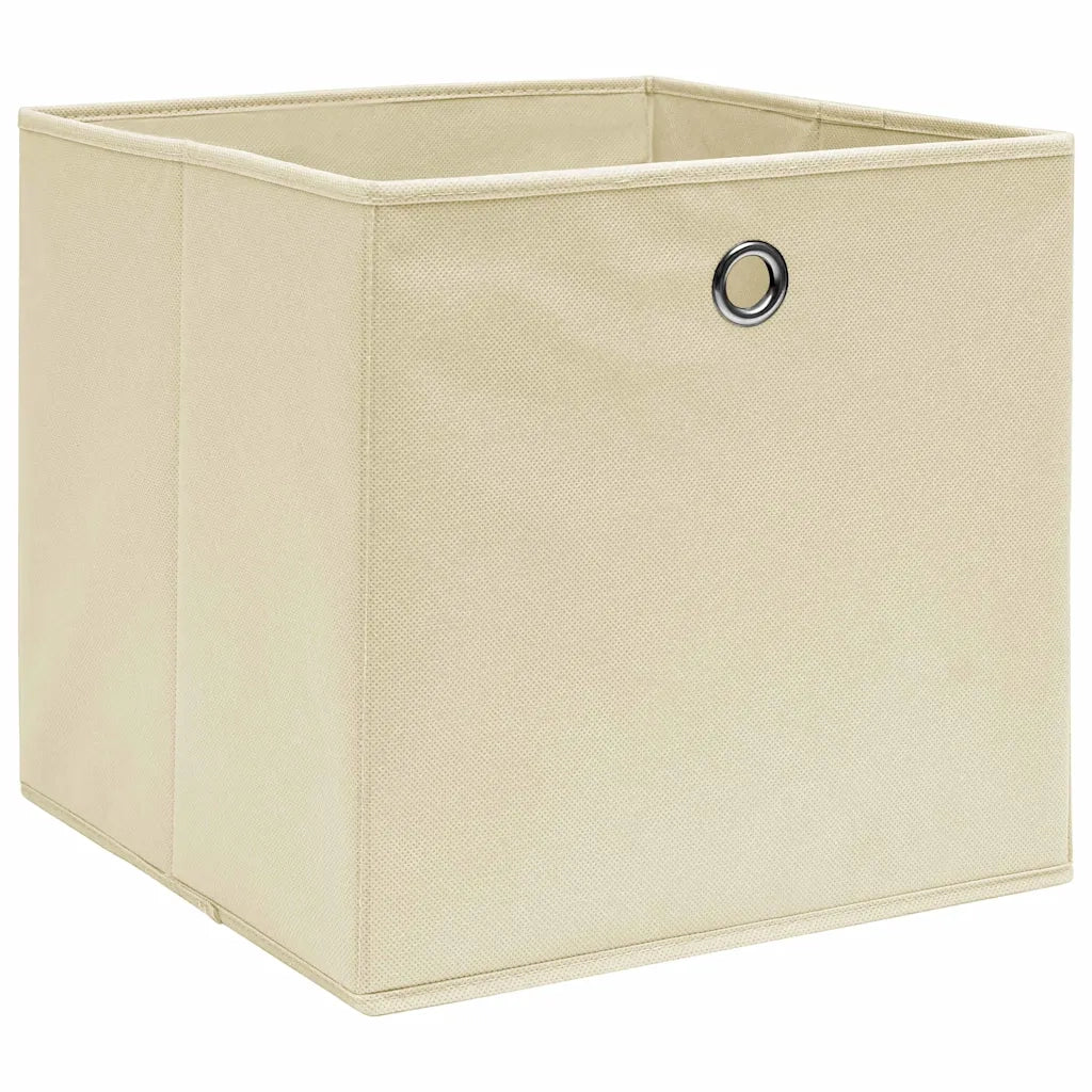 Scatole 10 pz Crema 32x32x32 cm in Tessuto cod mxl 52336