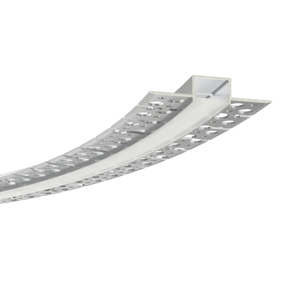 Trade Shop - 5pz Profilo In Alluminio Flessibile Curvabile Ad Incasso 1,5mt Per Strip Led Al-35-s -