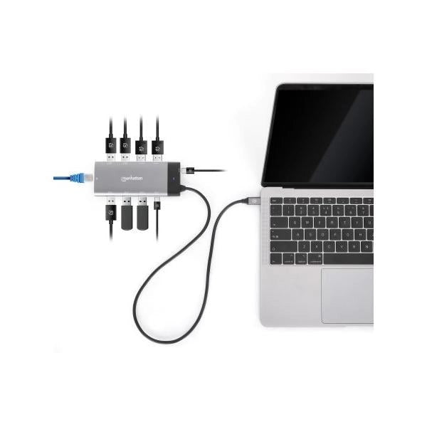 Docking Station USB-C PD Doppio Monitor 8K Multiporta 10 in 1
