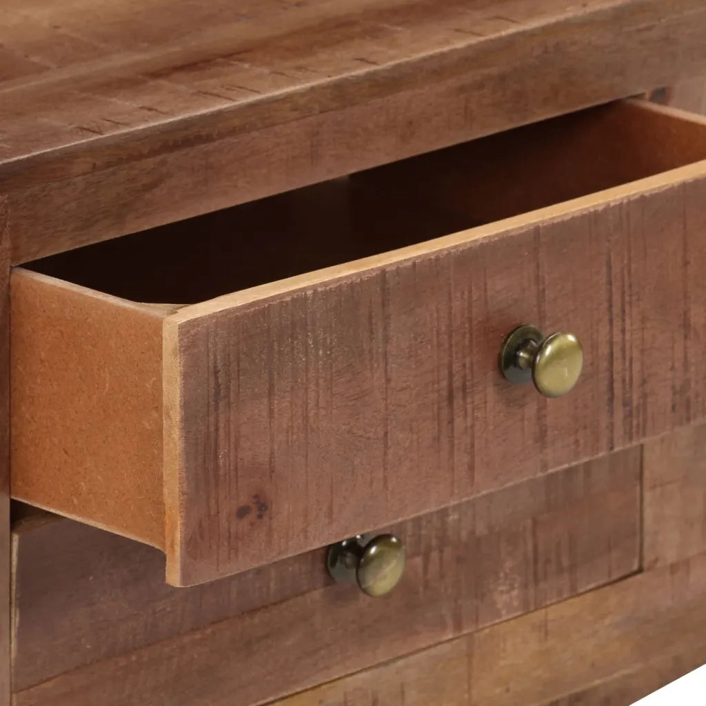 Mobile Porta TV 110x30x40 cm in Legno di Mango Grezzo 328303