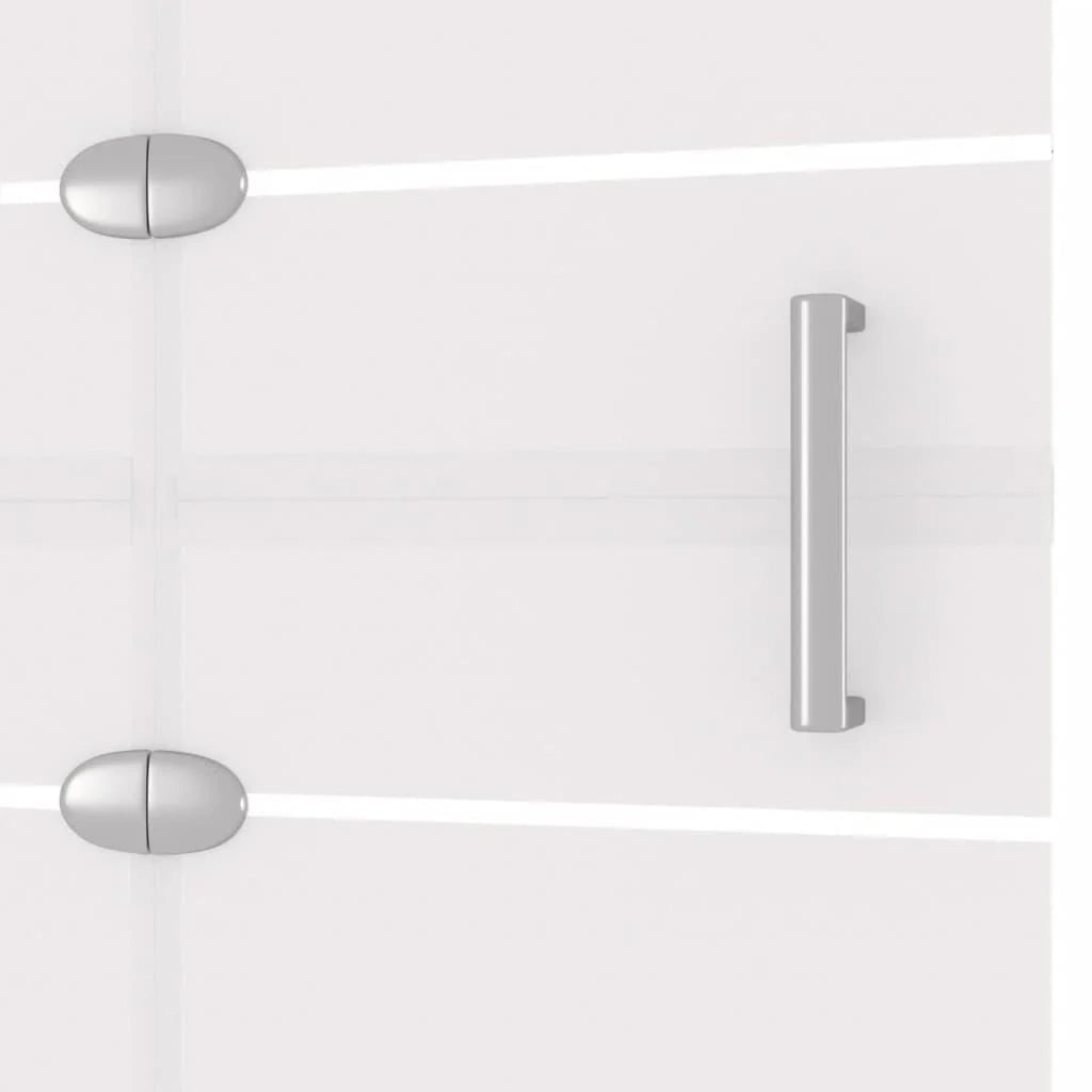 Box doccia pieghevole parete divisoria per vasca parete doccia cabina per vasca bagno casa interno ESG 120 x 140 cm bianco 02_0002012