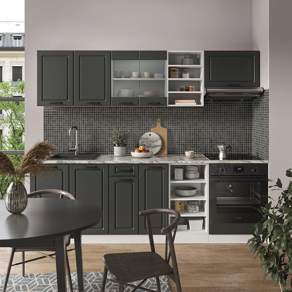 Vicco Cucina componibile Antracite casa di campagna/bianco 240 cm , PL Antracite