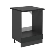 Mobile per forno da incasso R-Line Antracite rustico/Antracite 60 cm, PL Antracite Vicco