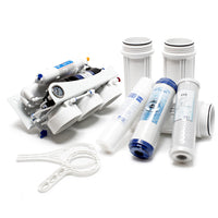 Naturewater Impianto osmosi inversa, filtrazione a 5 stadi 180 l/giorno, con pompa, serbatoio e manometro