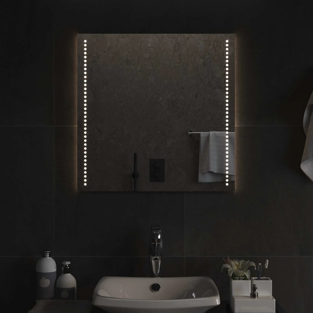 Specchio da bagno LED Trasparente 60 x 60 cm vetro temperato 42045771