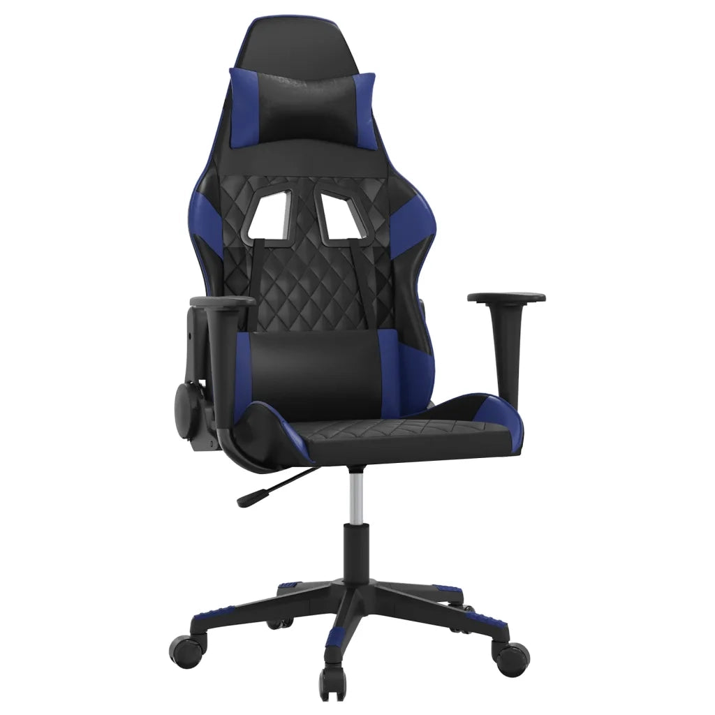 Sedia da Gaming Massaggiante Nero e Blu in Similpelle cod mxl 73222