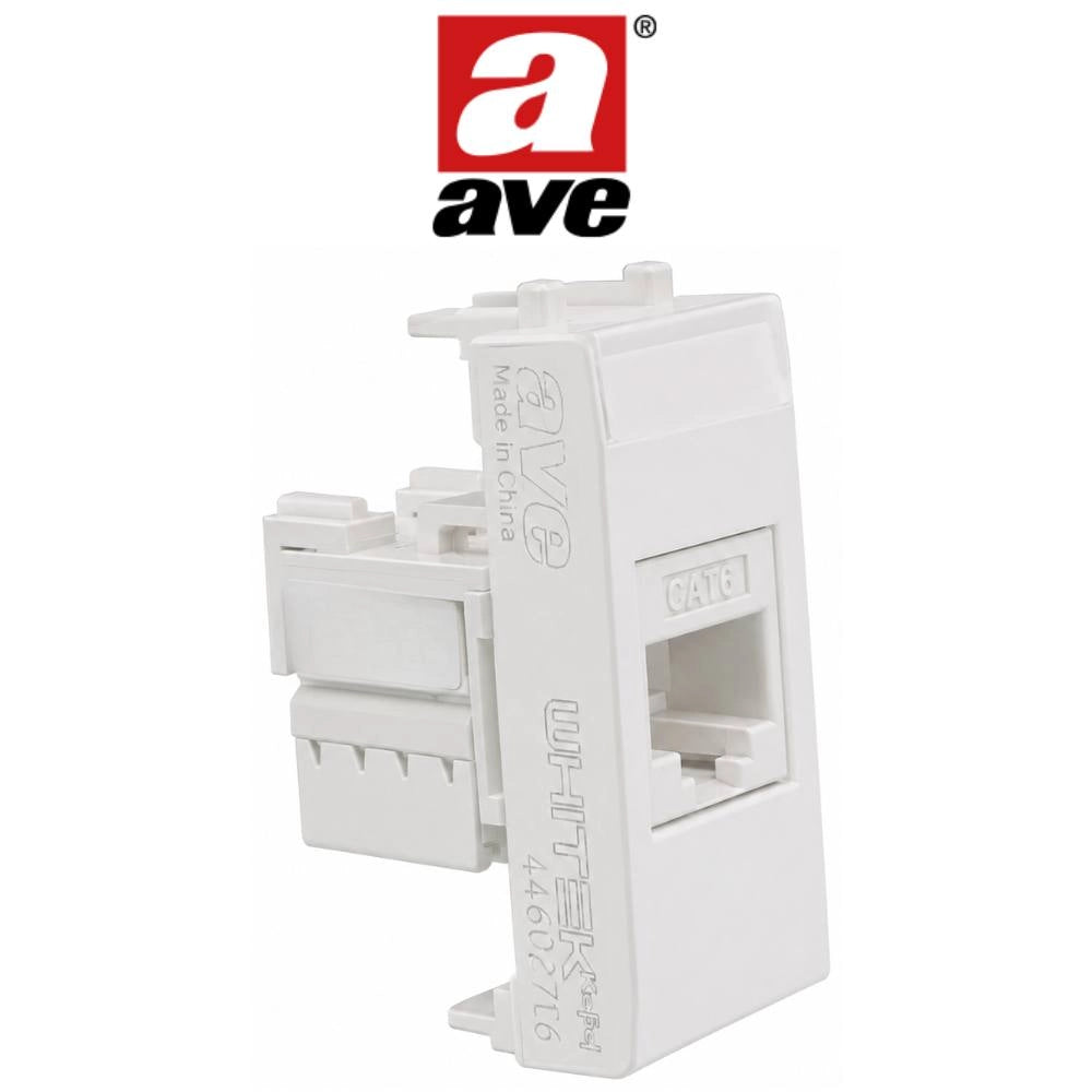 Presa rj45 cat 6 utp non schermata serie s44 per reti veloci