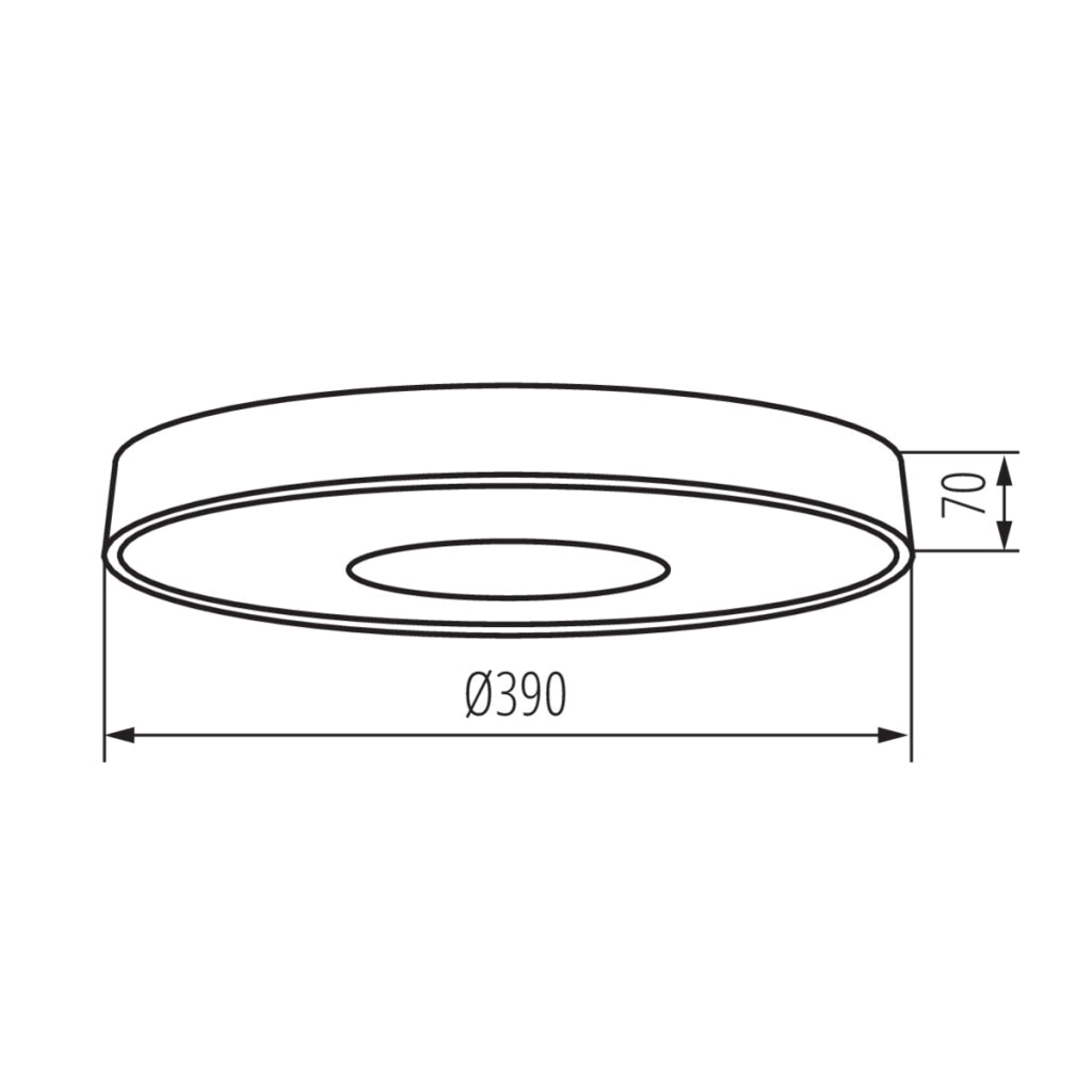 Plafoniera LED rotonda 39 cm 17,5W 4000K bianca Kanlux Vand